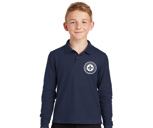 Youth Silk Touch Performance Polo Long Sleeve