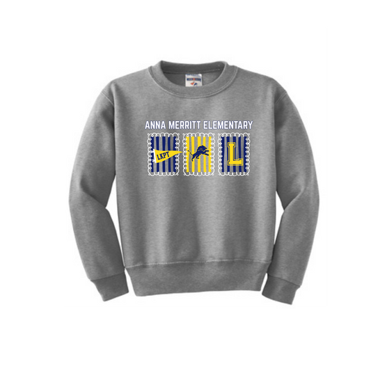 AM Fundraiser Stripes  Crewneck Sweatshirt