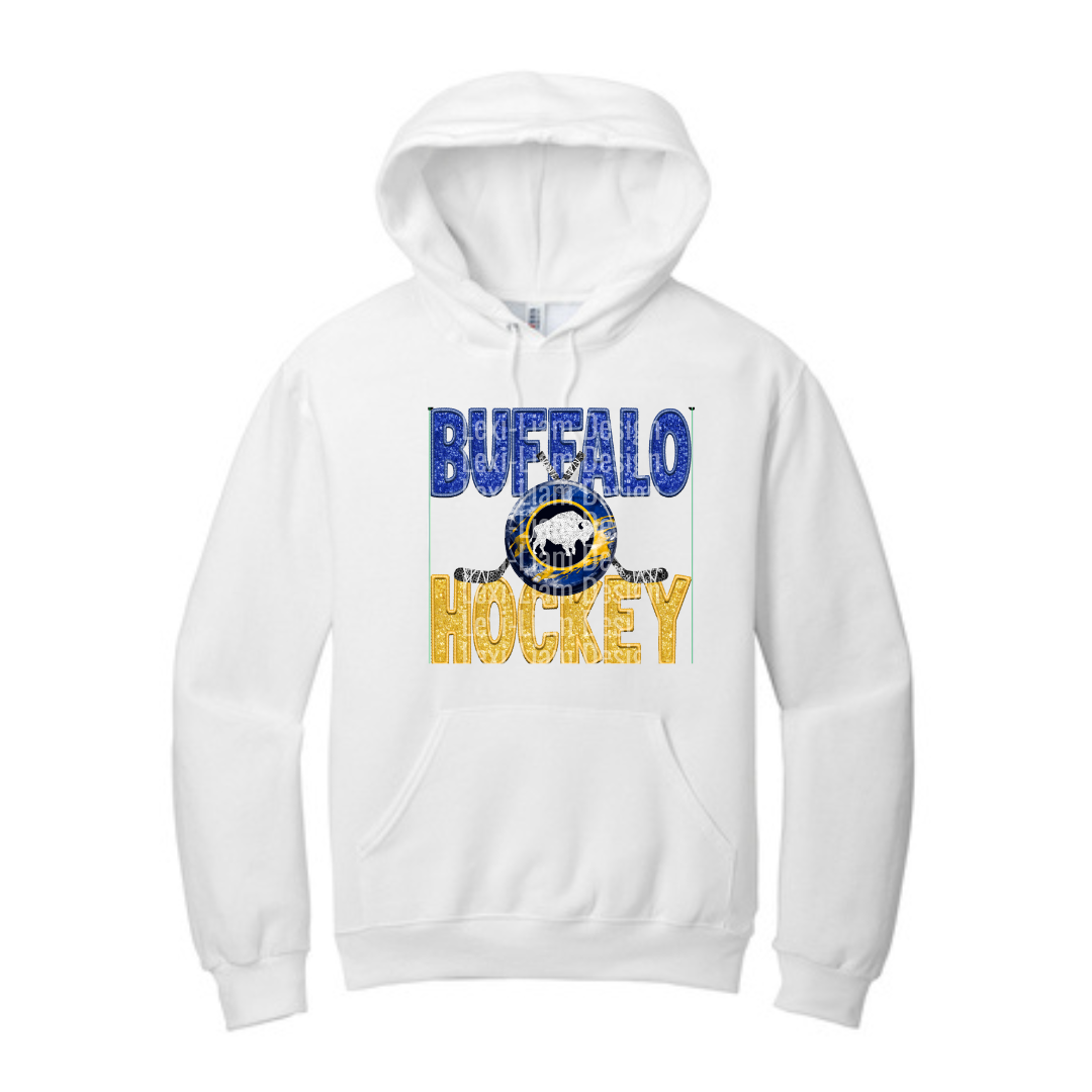 Faux Rhinestone Buffalo Hockey