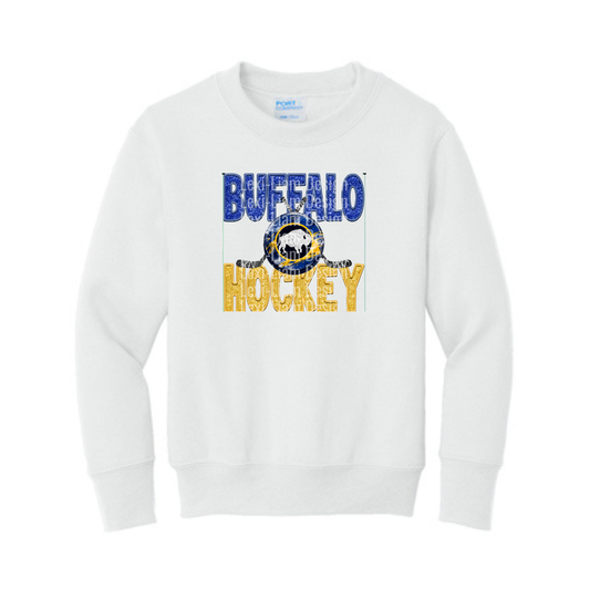 Faux Rhinestone Buffalo Hockey