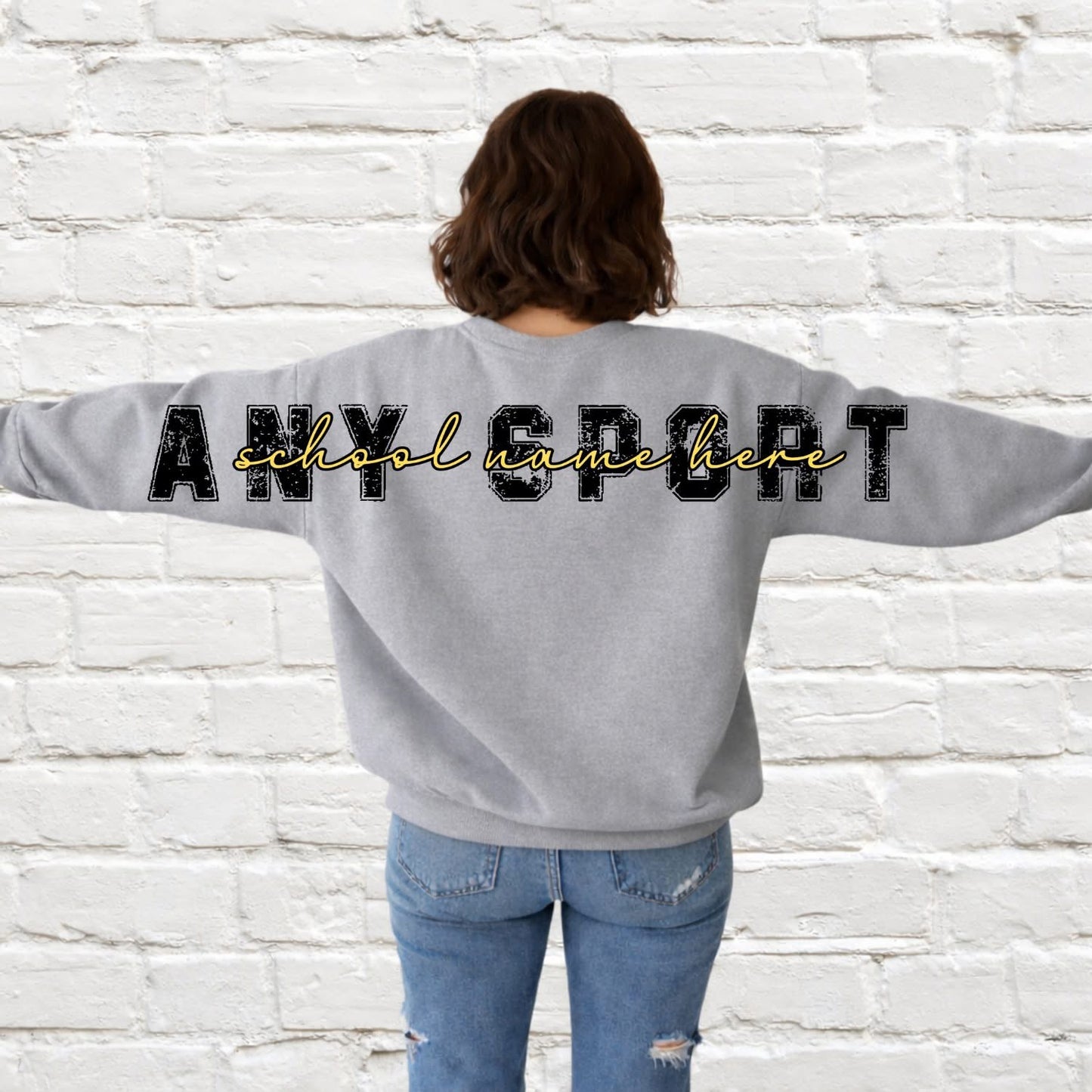 Custom Across the  Back Crewnecks
