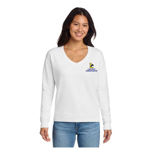 Lockport Admin Ladies vneck  Sweatshirt