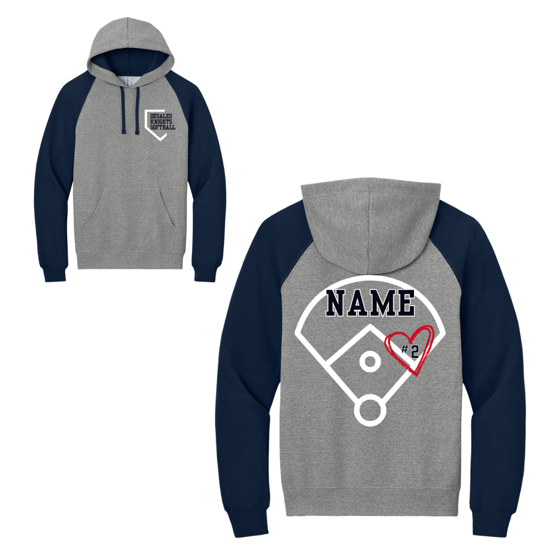 Personalized Softball Hoodie DeSales