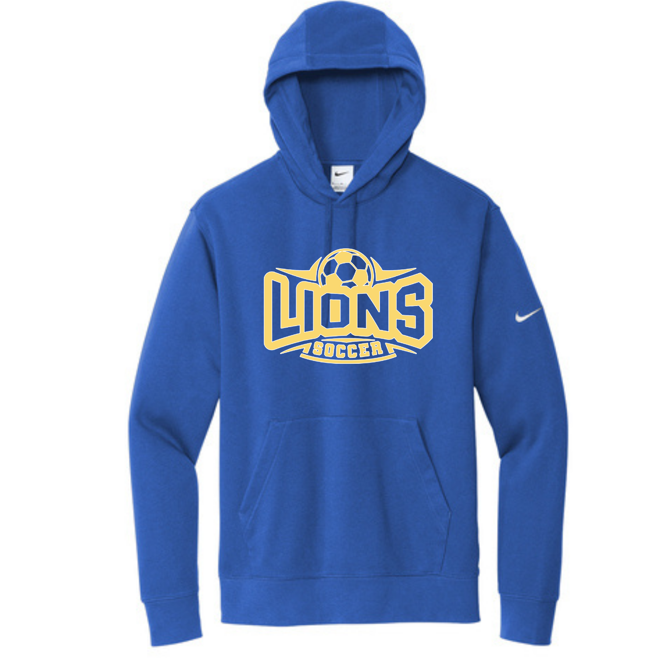 Nike Club Fleece Sleeve Swoosh Pullover Hoodie Lions logo