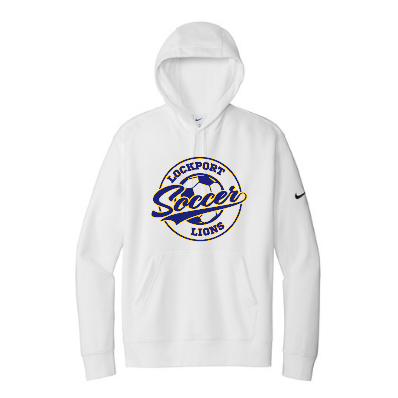 Nike Club Fleece Sleeve Swoosh Pullover Hoodie circle logo