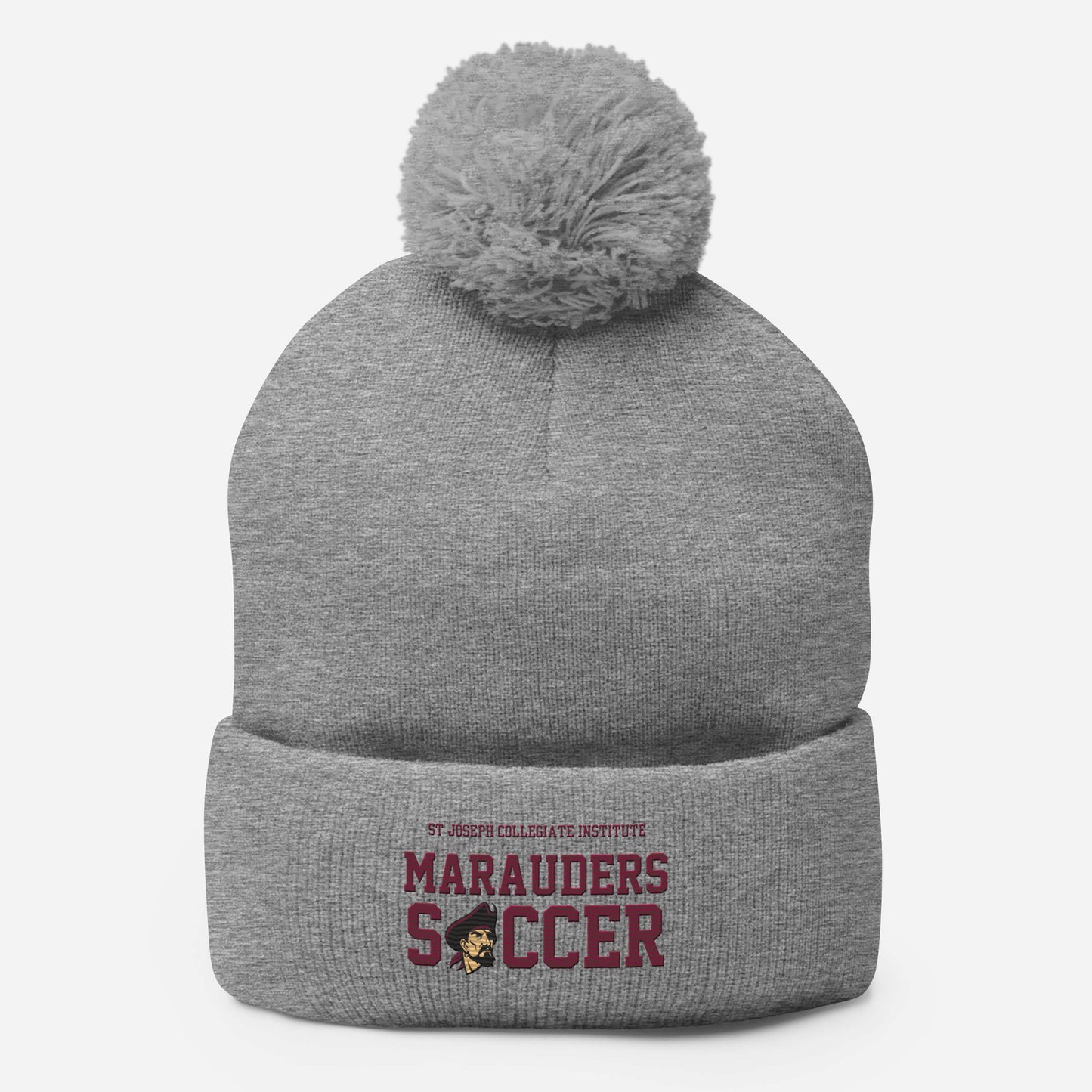 St Joe's Soccer Embroidered Winter Pom Hat