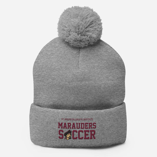 St Joe's Soccer Embroidered Winter Pom Hat